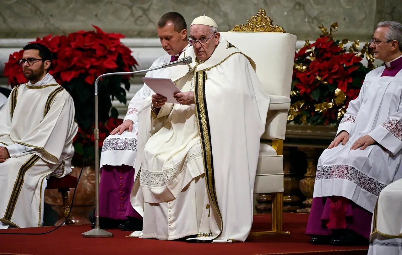 Pope Francis presides at Christmas Night Mass in St Peter&#8217;s Basilica