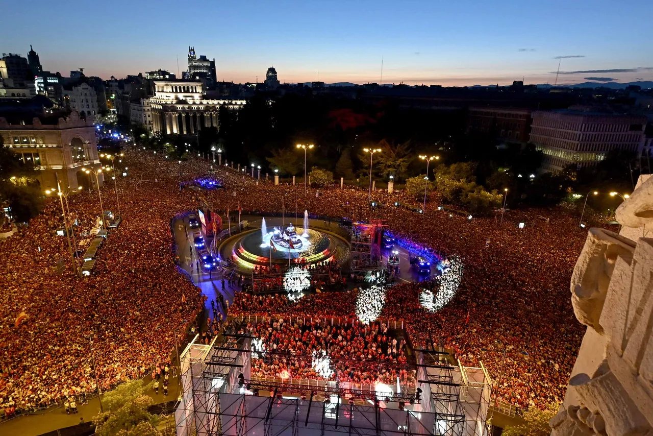 Celebración de la selección española en Madrid