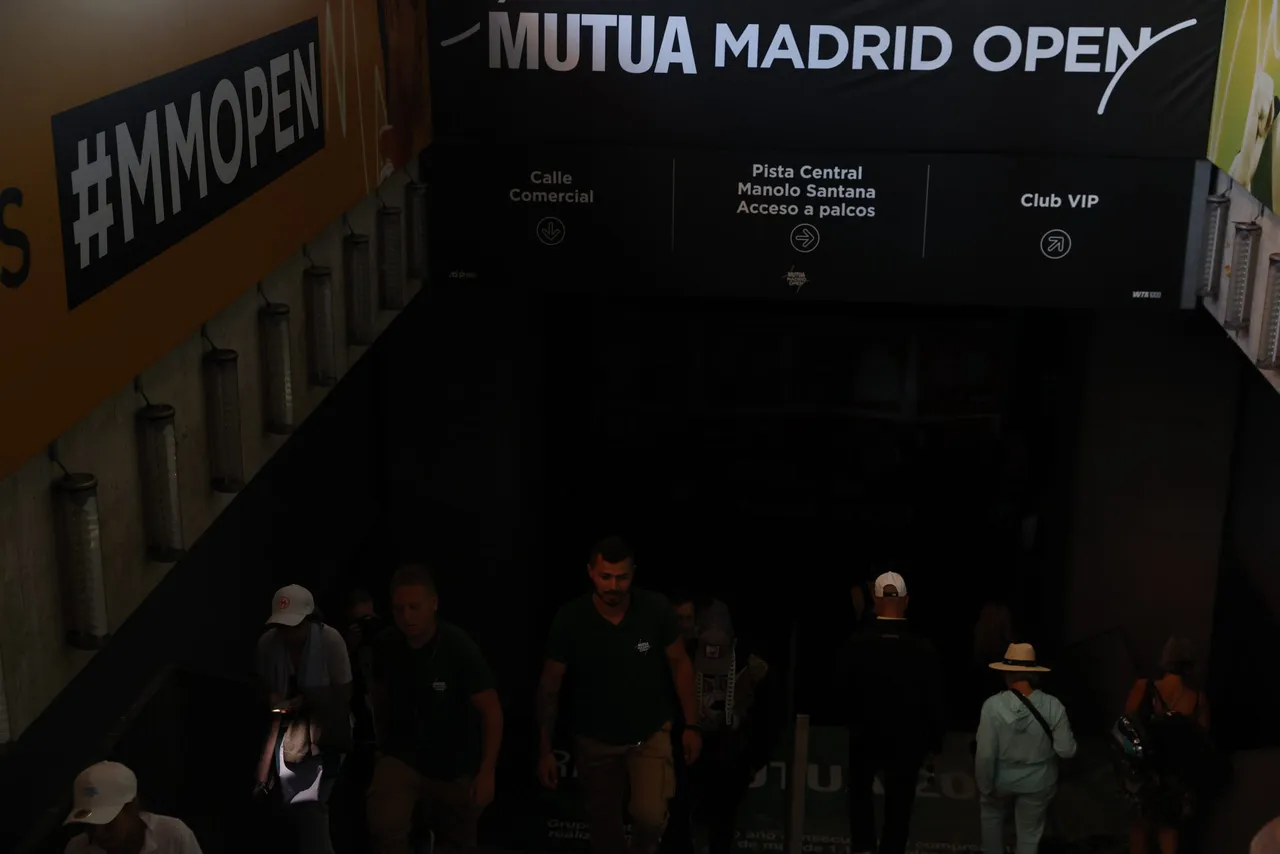 Apagón provoca la suspensión de partidos en el Mutua Madrid Open