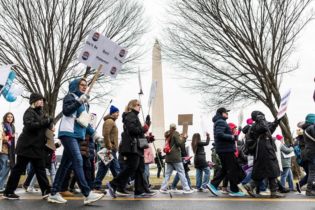 The People&#8217;s March in downtown Washington, DC