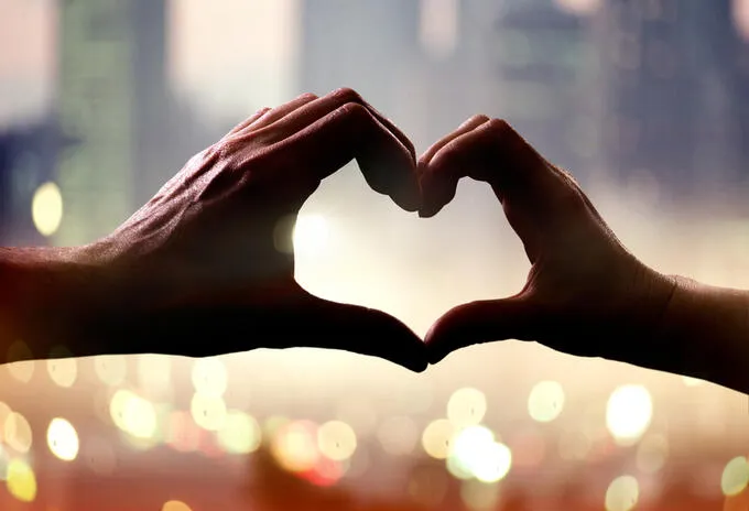 hands in form of heart