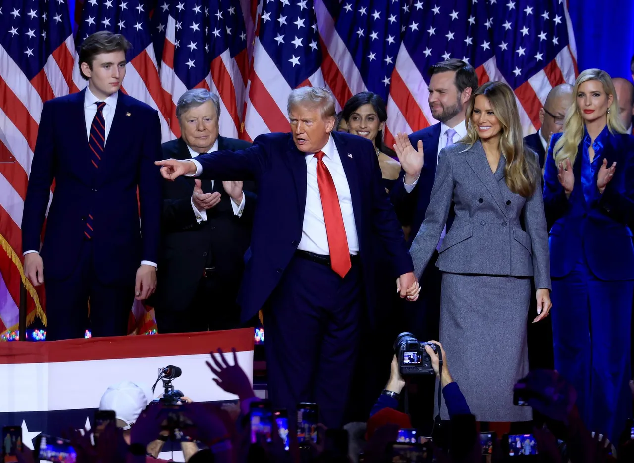 Republican presidential candidate Trump reacts to elections results