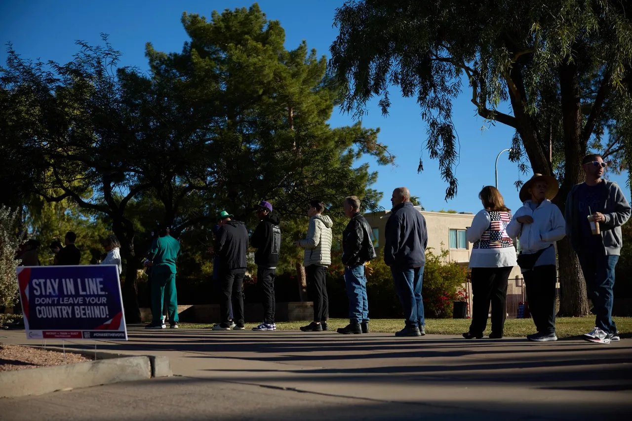 People vote in the 2024 US presidential elections in Arizona