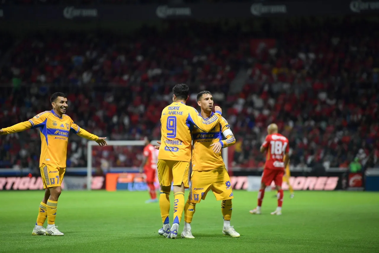 Liga BBVA MX Apertura 2025 Toluca vs Tigres UANL
