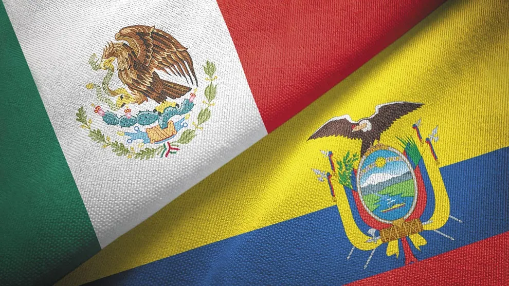 MEXICO ECUADOR BANDERA
