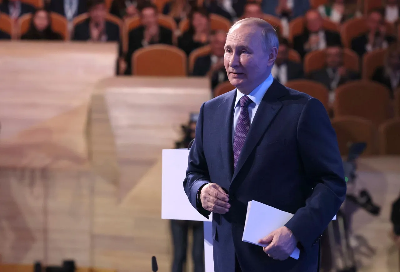Russian President Putin attends the 17th Congress of the Russian Union of Industrialists and Entrepreneurs