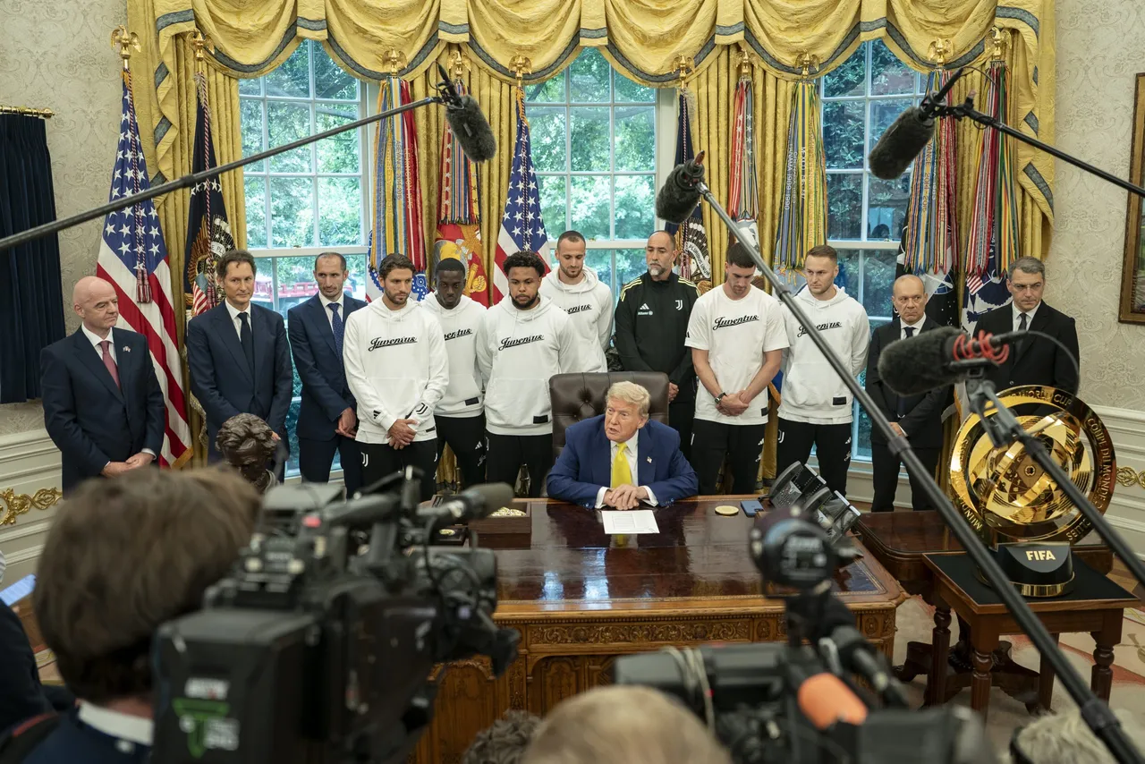 President Trump hosts Juventus soccer club at White House