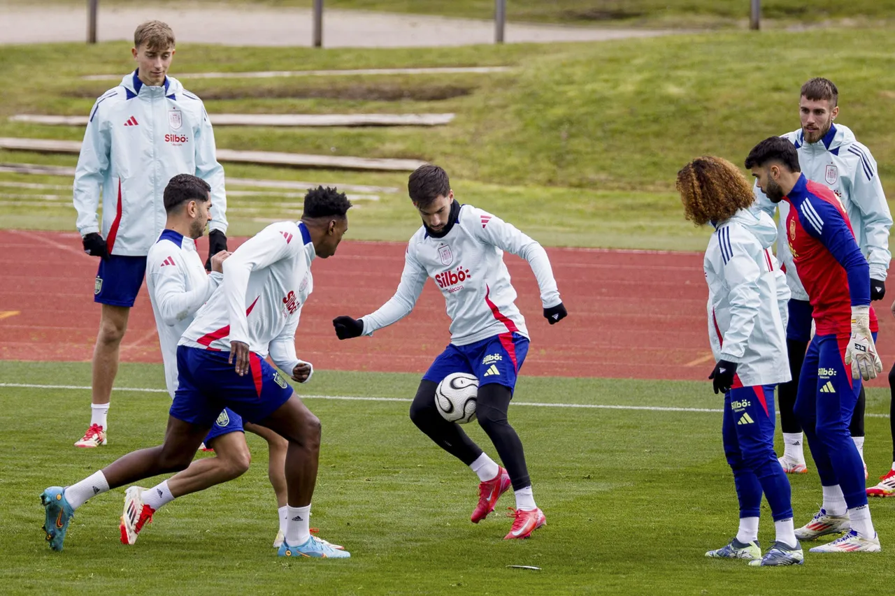 Entrenamiento de la selección española