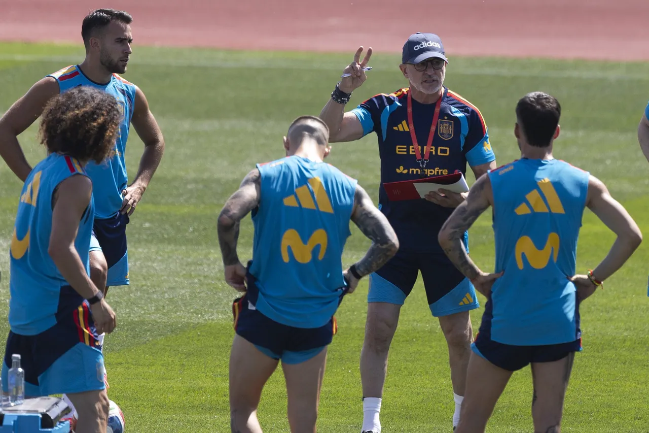 Entrenamiento de la selección española de fútbol