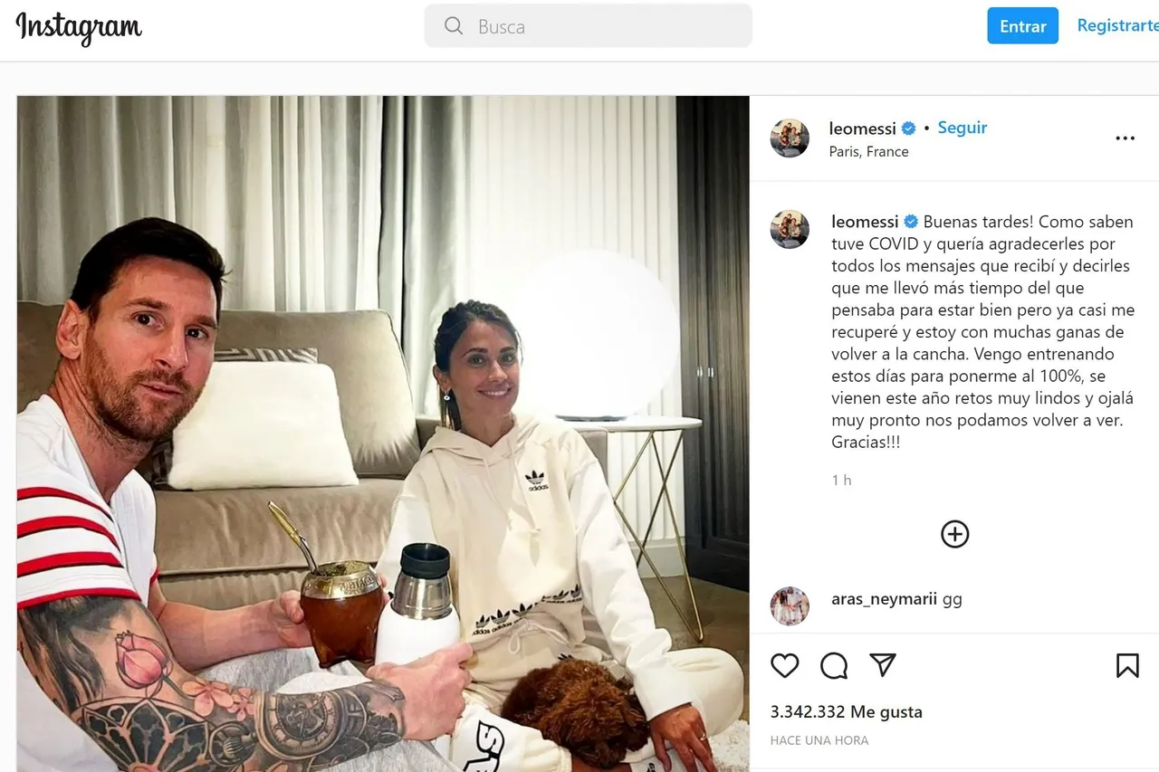 Messi dice que le llevó &#8220;más tiempo&#8221; del previsto recuperarse del covid