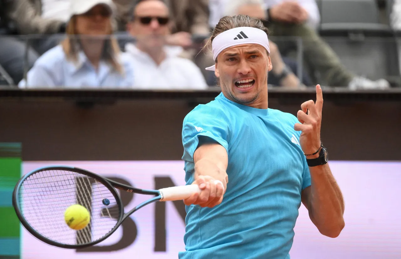 Alexander Zverev of Germany in action during his men's singles round of 32 match against Alexander