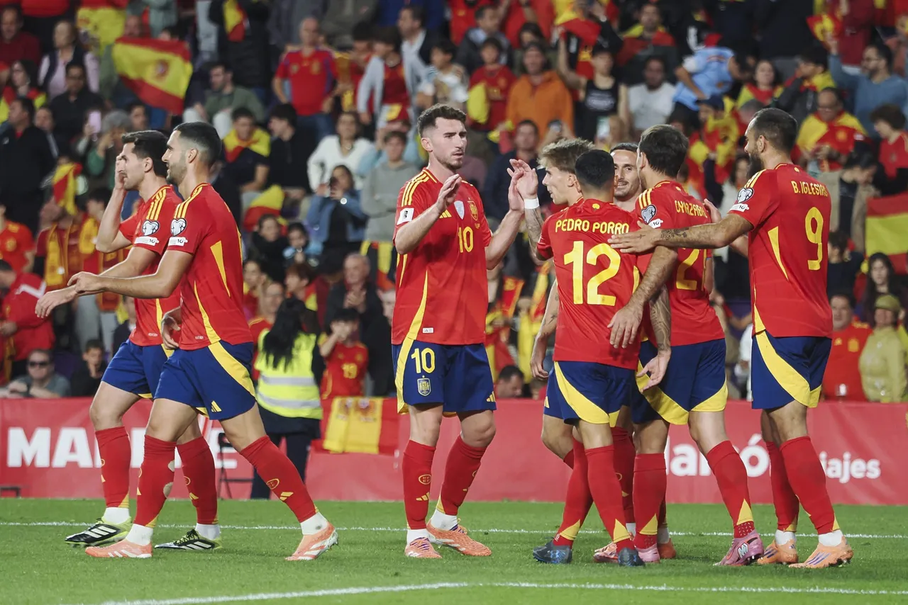 La selección de España igualó la mejor racha de partidos sin perder en partidos oficiales, con 29, goleando a Bulgaria en el estadio