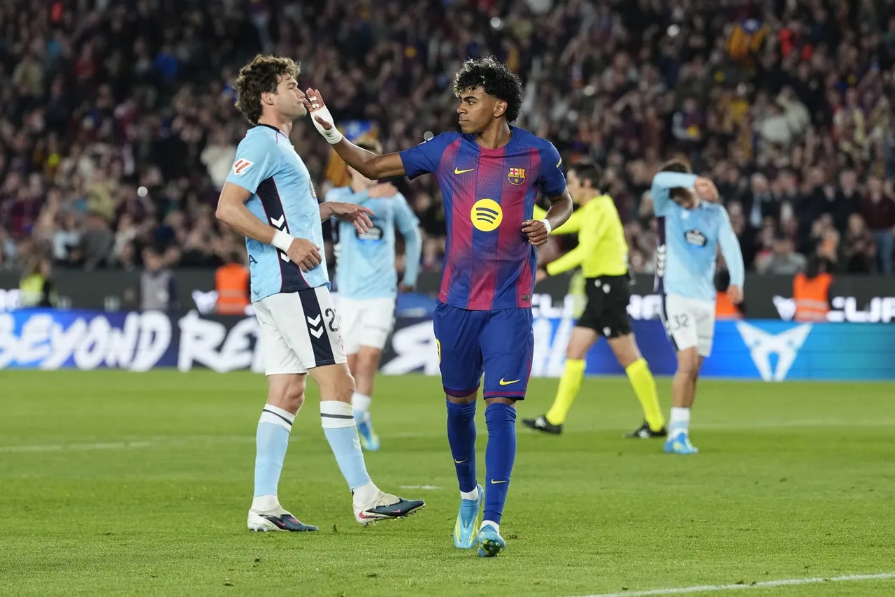 El Barcelona, líder de la Liga EA Sports, ganó al Celta por la mínima (1-0) y mantuvo la distancia de nueve puntos sobre el Real Madrid a falta de seis jornadas para que finalice