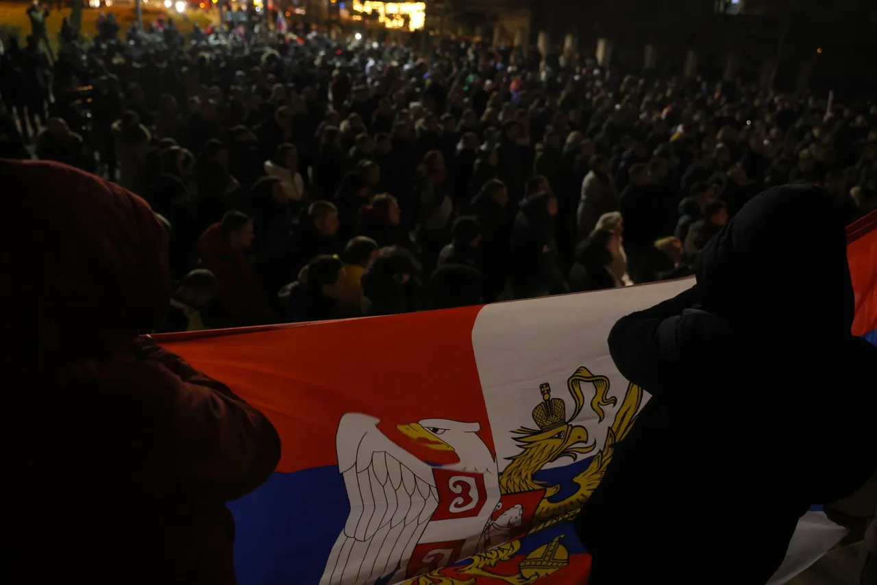 Protest in support of the Serbian population in Kosovo