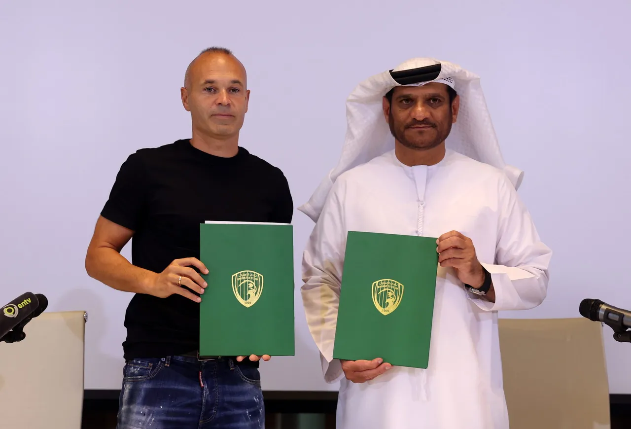 Spanish soccer player Andres Iniesta joins Emirates Club