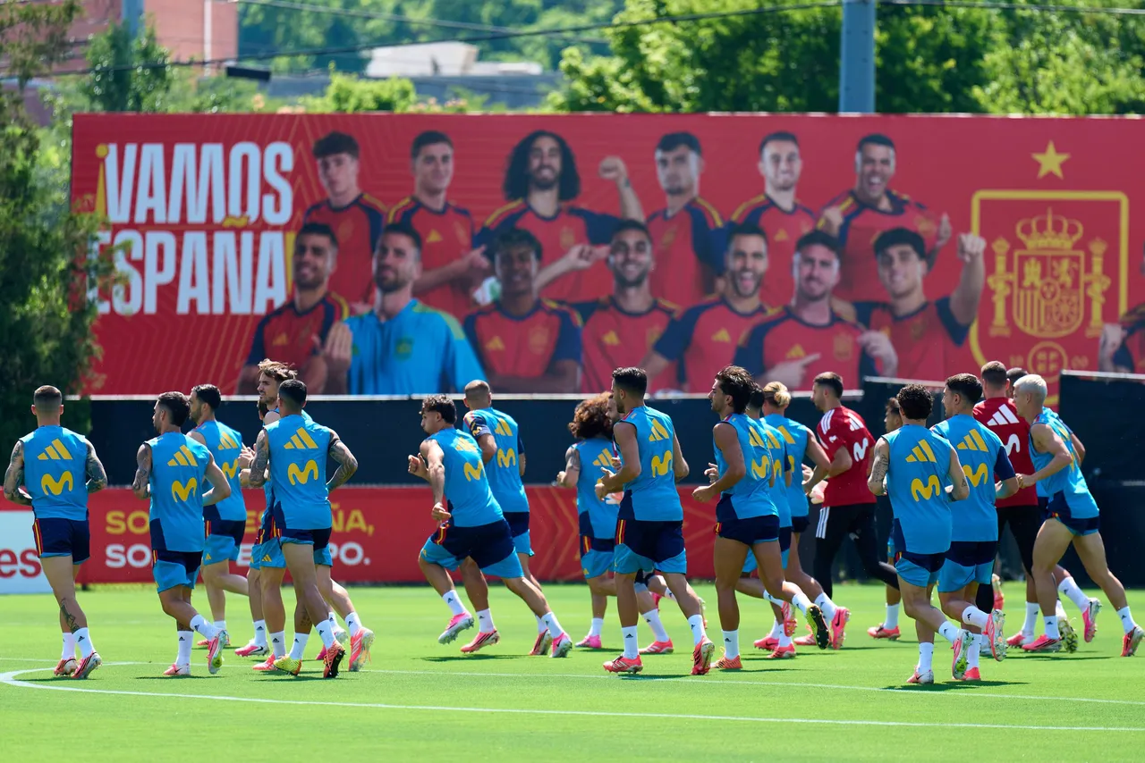 Entrenamiento de la selección española