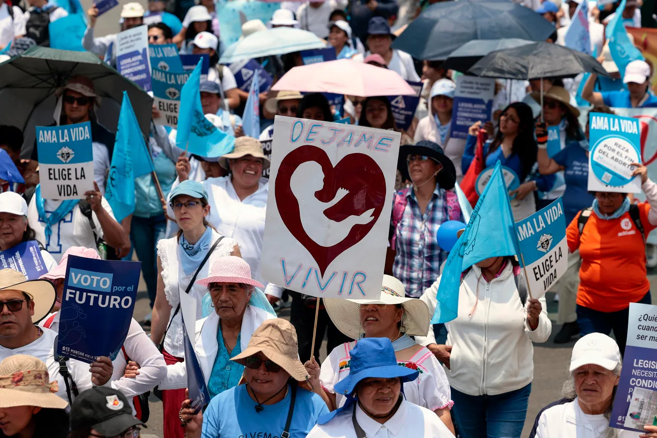 Activistas provida marchan en México para pedir respeto a la vida y atención a mujeres