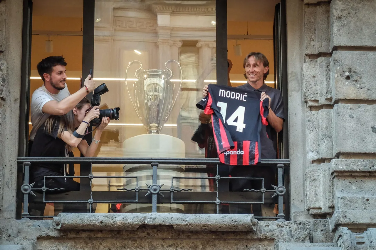 New AC player Luka Modric in Milan