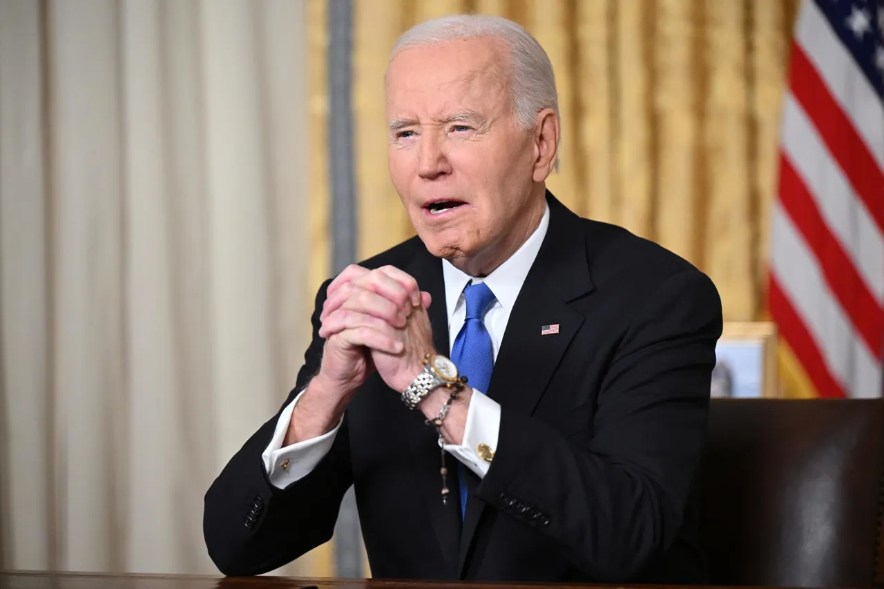 US President Biden delivers his farewell address to the nation from the Oval Office