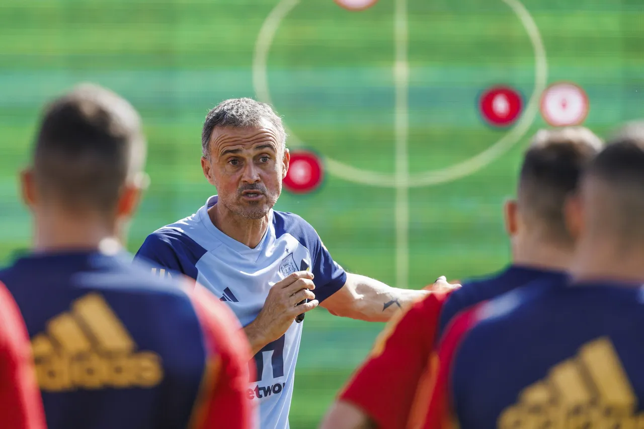 Entrenamiento de la selección española