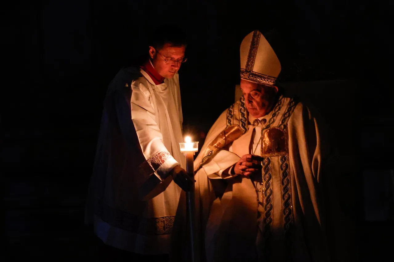 Easter Vigil Mass in St. Peter&#8217;s Basilica on Holy Saturday