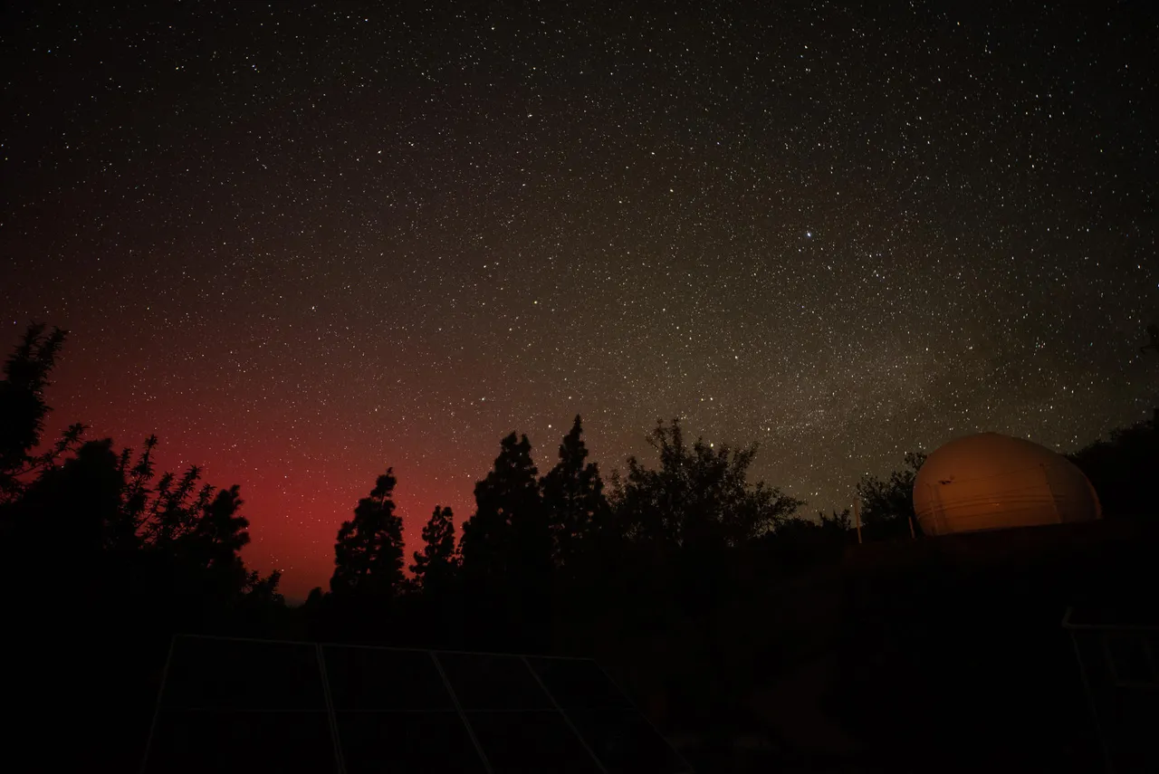 Insólitas auroras boreales desde Canarias