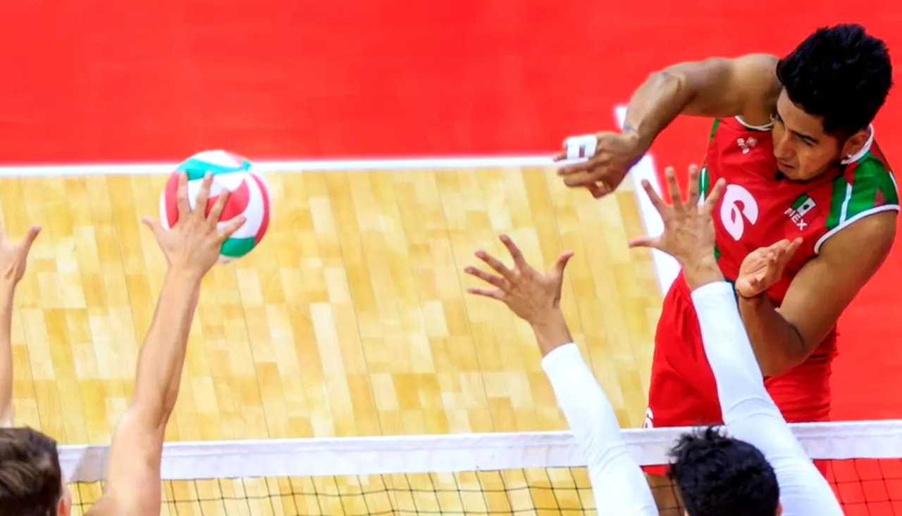 Acciones del encuentro entre México y Puerto Rico en la Copa Panamericana de Voleibol Sala (1) (1)