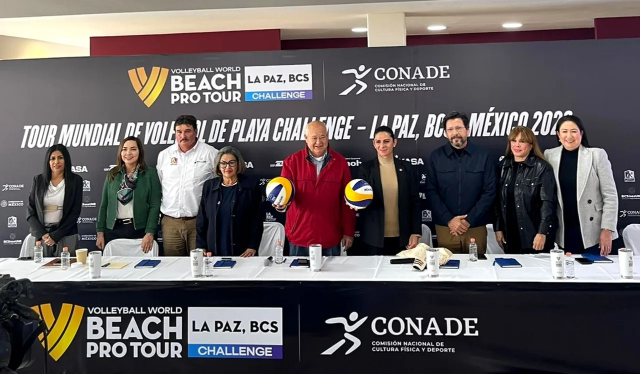 Ana Gabriela Guevara, directora general de la CONADE, encabeza presentación del Tour Mundial de Voleibol de Playa Challenge (1)