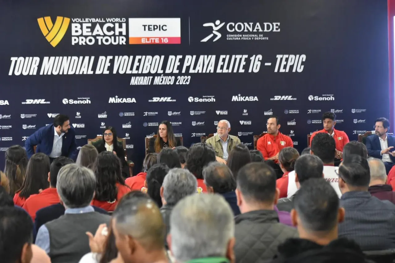 Ana Gabriela Guevara, presente en el anuncio del Tour Mundial de Voleibol de Playa Elite 16 Tepic (3)