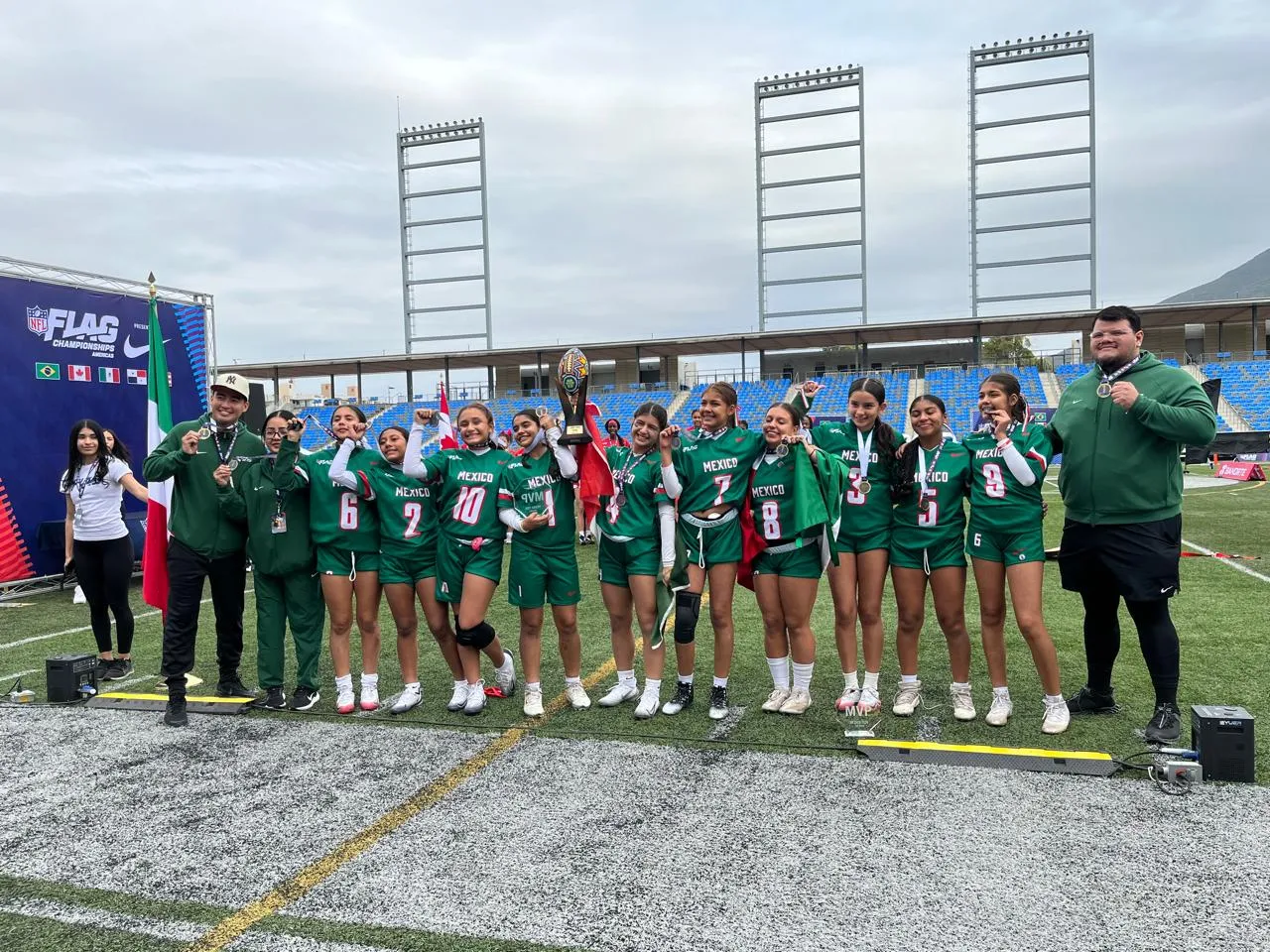 México femenino se impuso 19-18 a Panamá para proclamarse campeón del 'NFL Flag Football Championships Americas 2026' realizado en Monterrey, Nuevo León