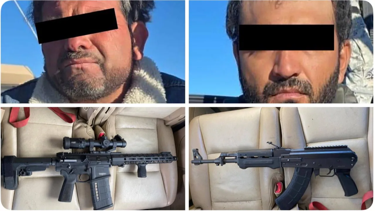 “Armas largas y cortas decomisadas por autoridades mexicanas en Tijuana durante operativo interinstitucional.”