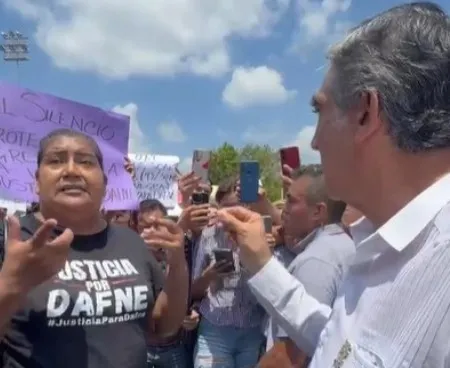 Familiares de la menor Dafne exigen justicia al gobernador Américo Villarreal