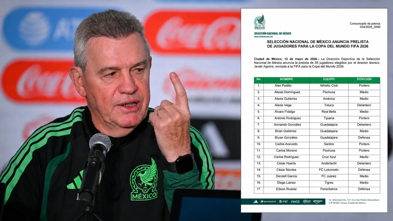 La Dirección deportiva de la Selección Mexicana, comandada por Javier el "Vasco" Aguirre dio a conocer de manera oficial la prelista de los convocados