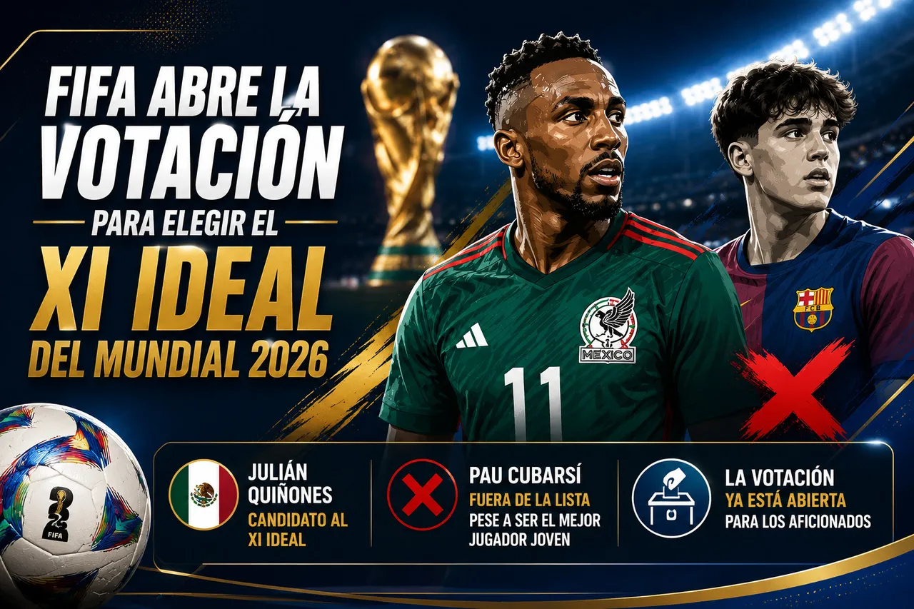 La FIFA puso en marcha la votación para definir el once ideal del Mundial 2026, una elección en la que los aficionados podrán seleccionar a los mejores futbolistas del torneo a través del sitio oficial de la Copa del Mundo.