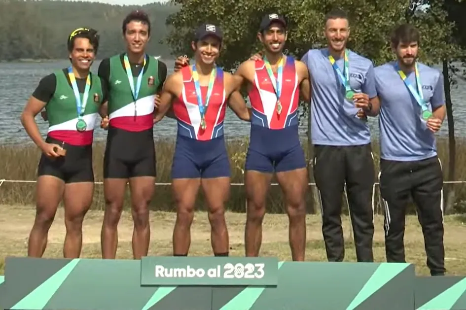 Daniel de la Rosa y Rafael Mejía, ganaron plata en doble par masculino peso ligero (LM2x)