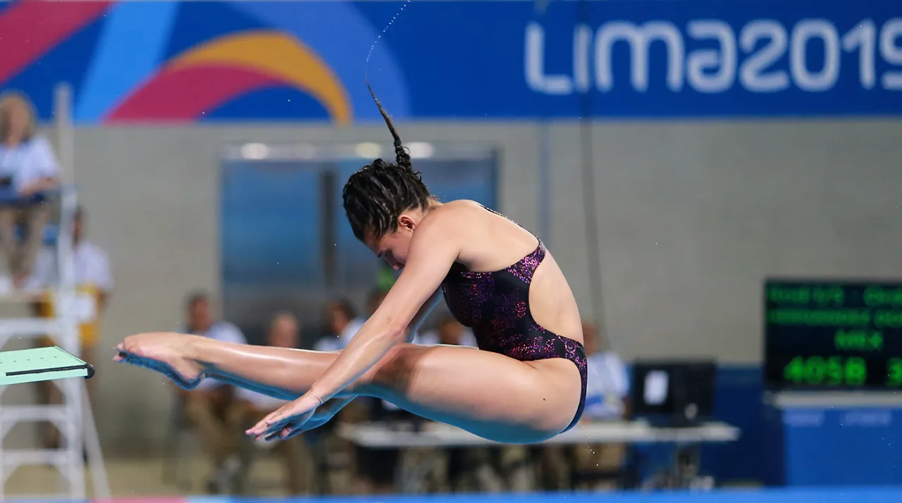 Dolores Hernández, clavadista mexicana durante Lima 2019 (1)