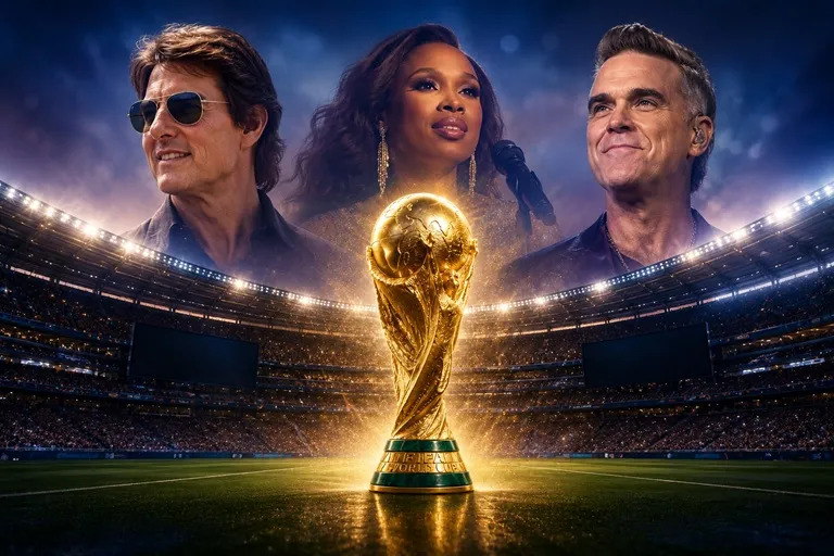 Tom Cruise, Jennifer Hudson y Robbie Williams encabezarán la clausura del Mundial 2026
