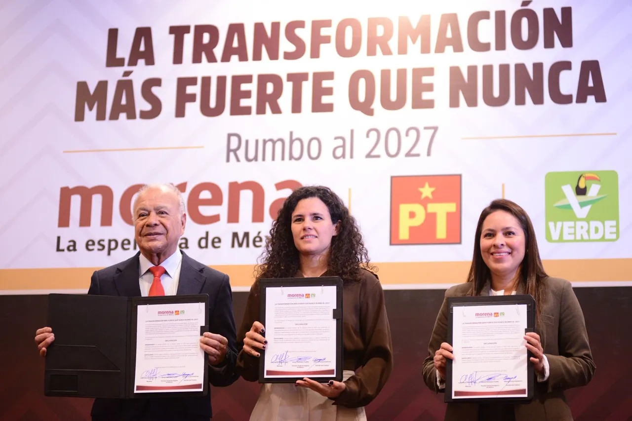 "Más fuertes que nunca": Luisa María Alcalde pacta unidad con el Verde y el PT hacia 2027.
