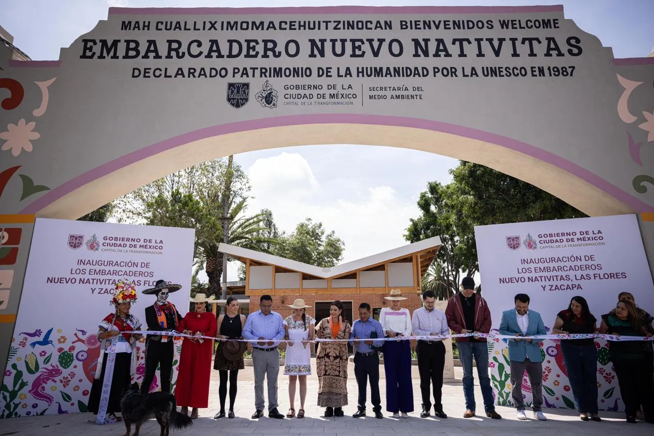 Brugada inaugura embarcaderos rehabilitados en Xochimilco y anuncia recuperación de vocación lacustre