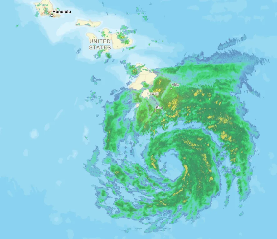 Huracán Lala se fortalece y avanza hacia Hawái | IMAGEN X @NHC_Pacific