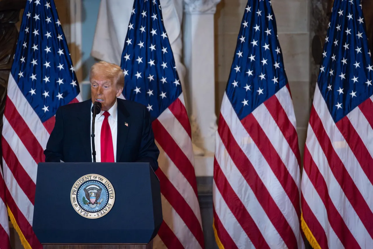 US President Trump attends the National Prayer Breakfast, in Washington