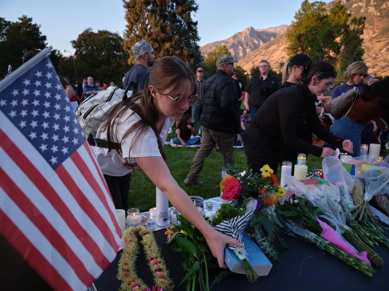 Vigil in Provo, Utah, following American political activist Charlie Kirk&#8217;s death