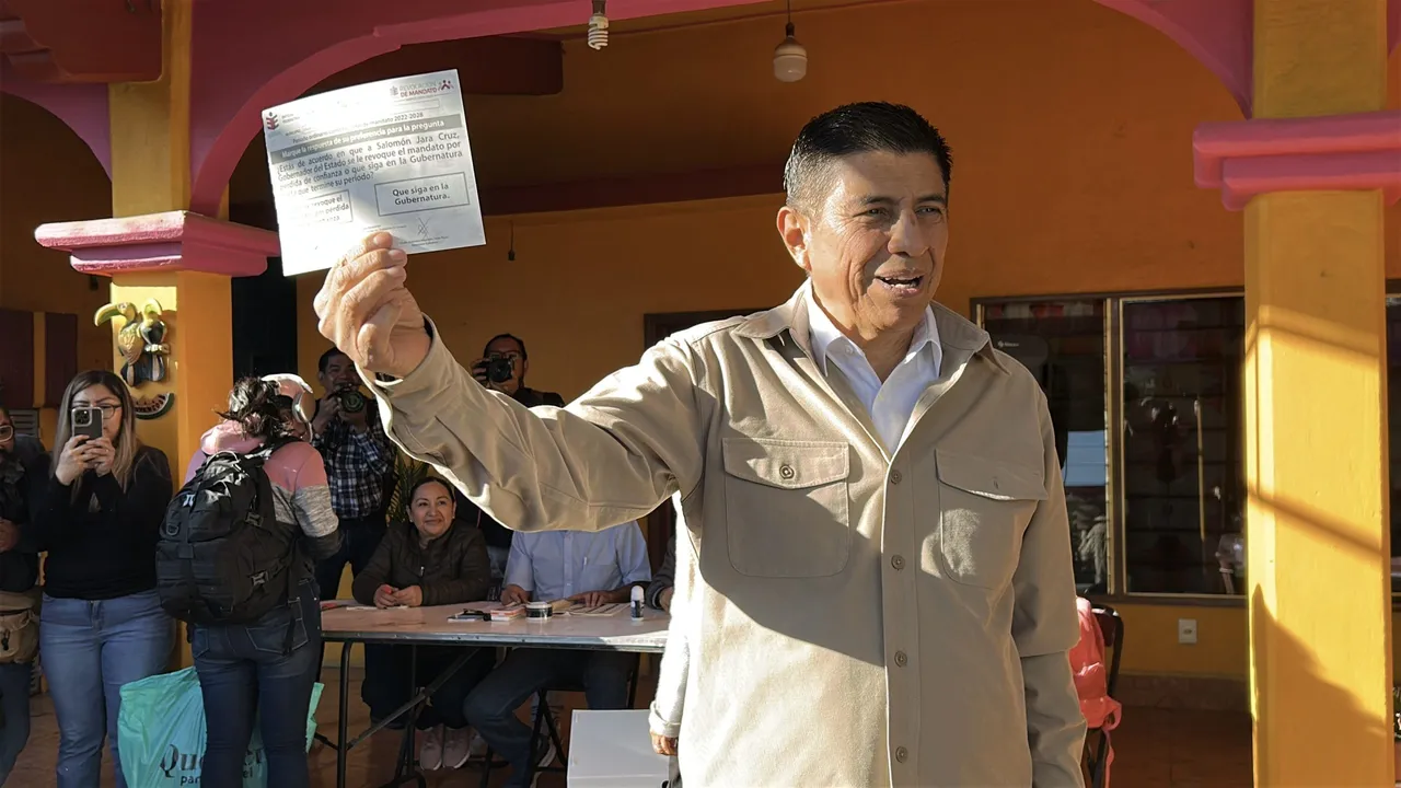 Revocación de Mandato en Oaxaca perfila continuidad de Salomón Jara con más del 30% de participación