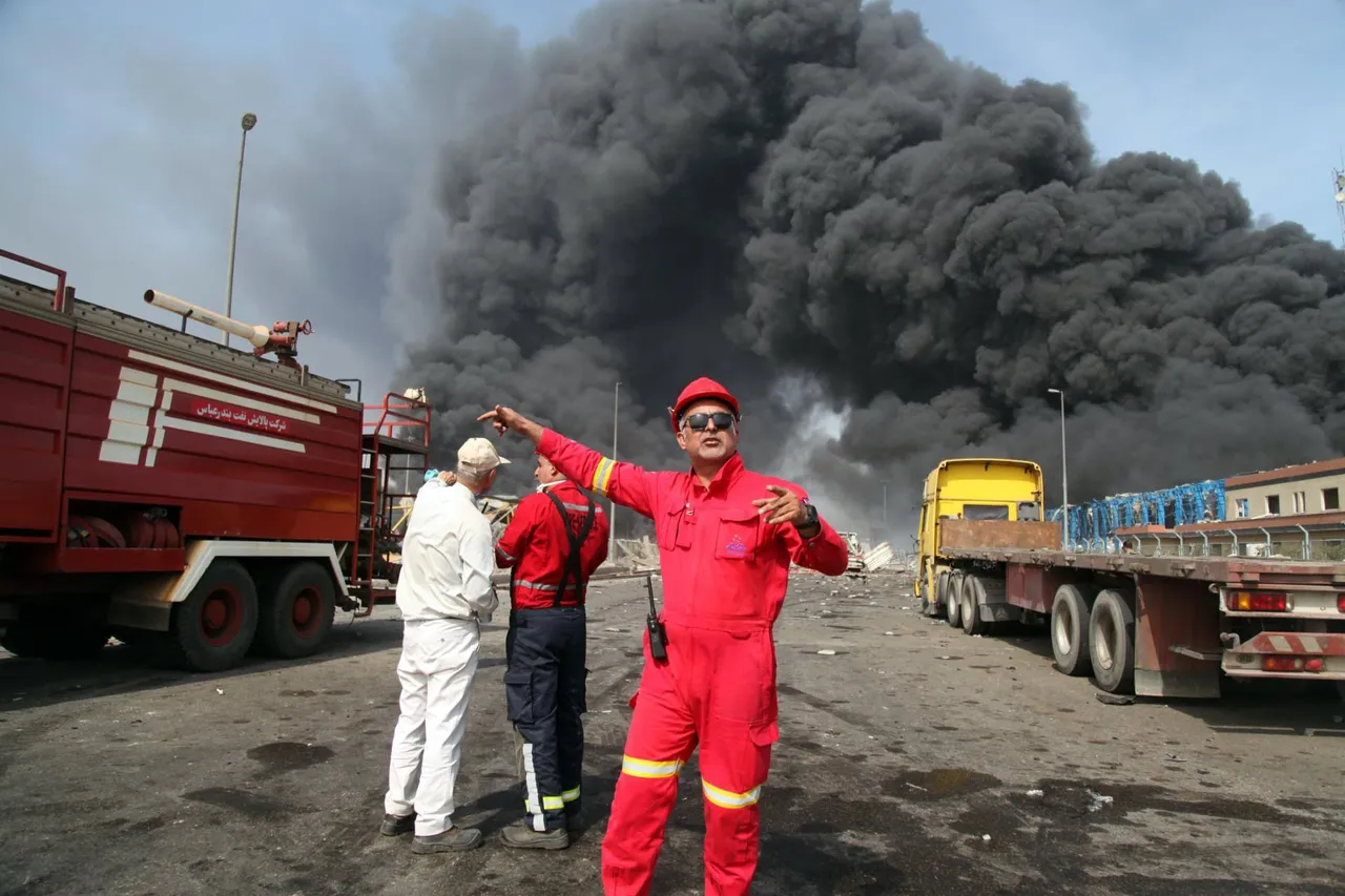 Explosion at Rajaie port in city of Bandar Abbas southern Iran