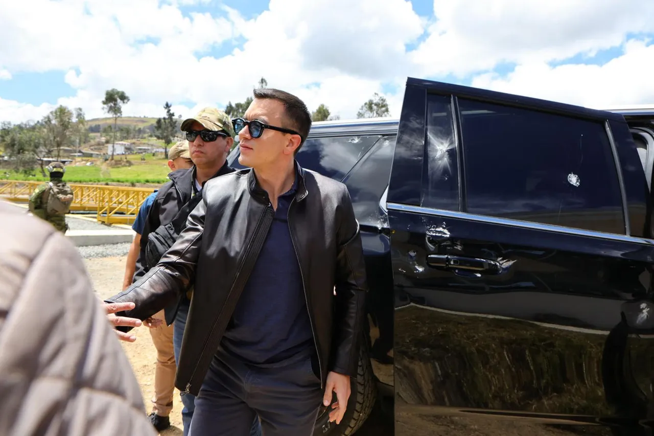 Gobierno denuncia presunto intento de asesinato a Noboa en ataque a caravana presidencial