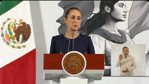 La presidenta de Mexico, Claudia Sheinbaum en su conferencia matutina
