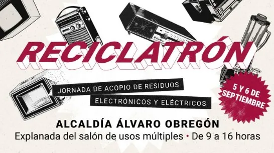La Secretaría del Medio Ambiente (SEDEMA) anunció la realización de tres jornadas del Reciclatrón durante septiembre
