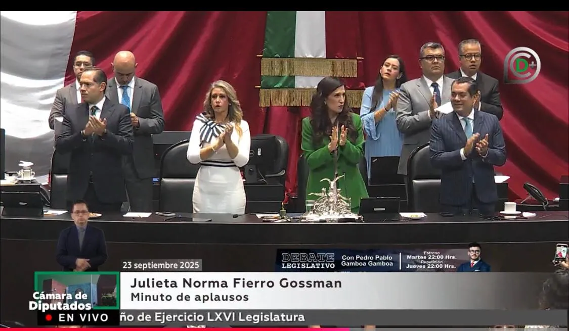 El Pleno de Diputados lamenta el fallecimiento de Julieta Fierro Gossman y Mauricio Fernández Garza