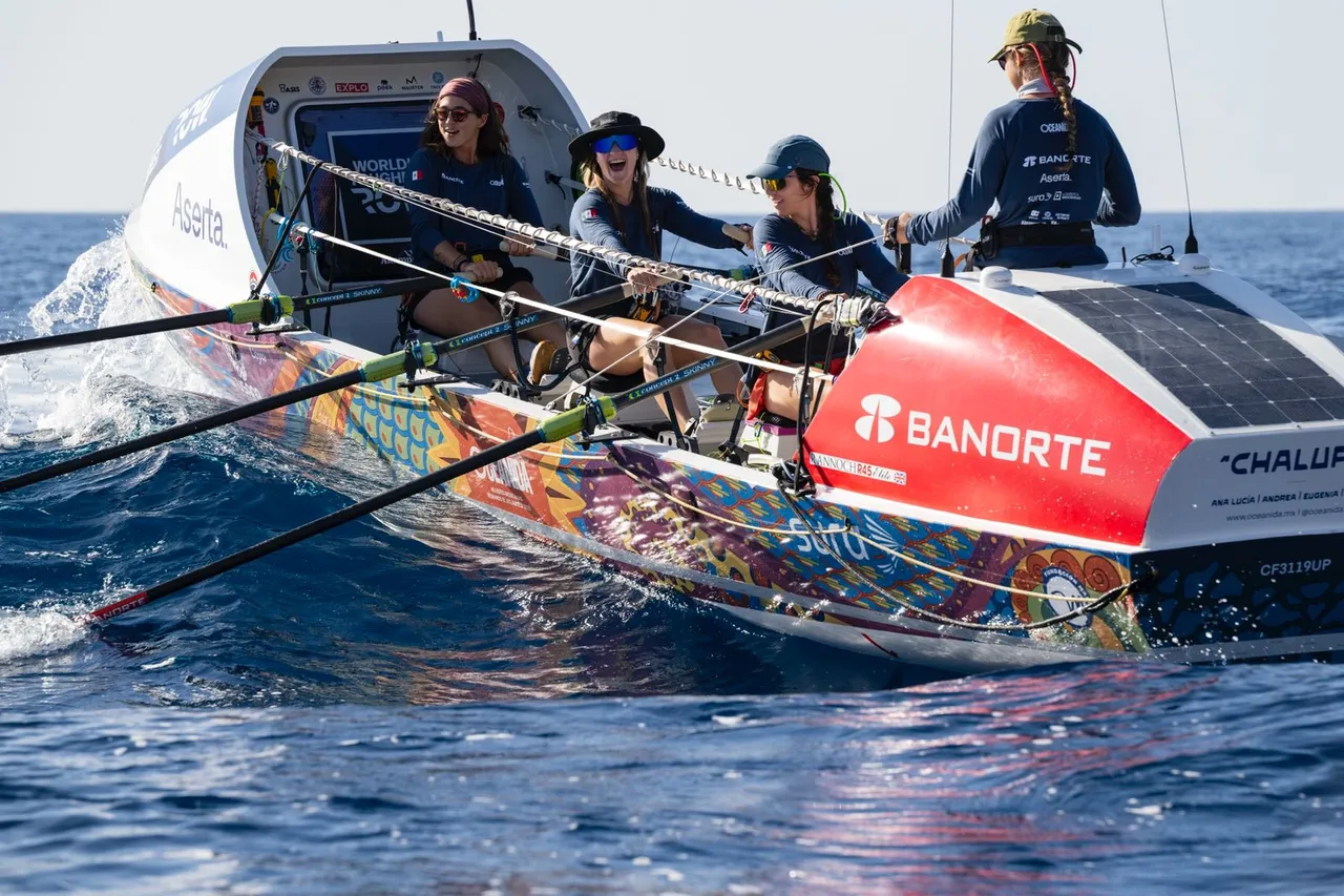 Oceanida, un equipo integrado por cuatro mujeres mexicanas, partió a remo este 14 de diciembre desde La Gomera, en España, con destino a Antigua y Barbuda