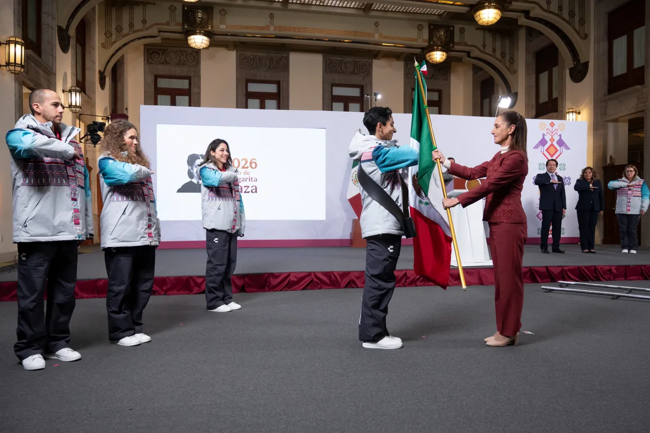 La delegación mexicana que verá acción en los Juegos Olímpicos de Invierno Milano-Cortina 2026 fue oficialmente abanderada